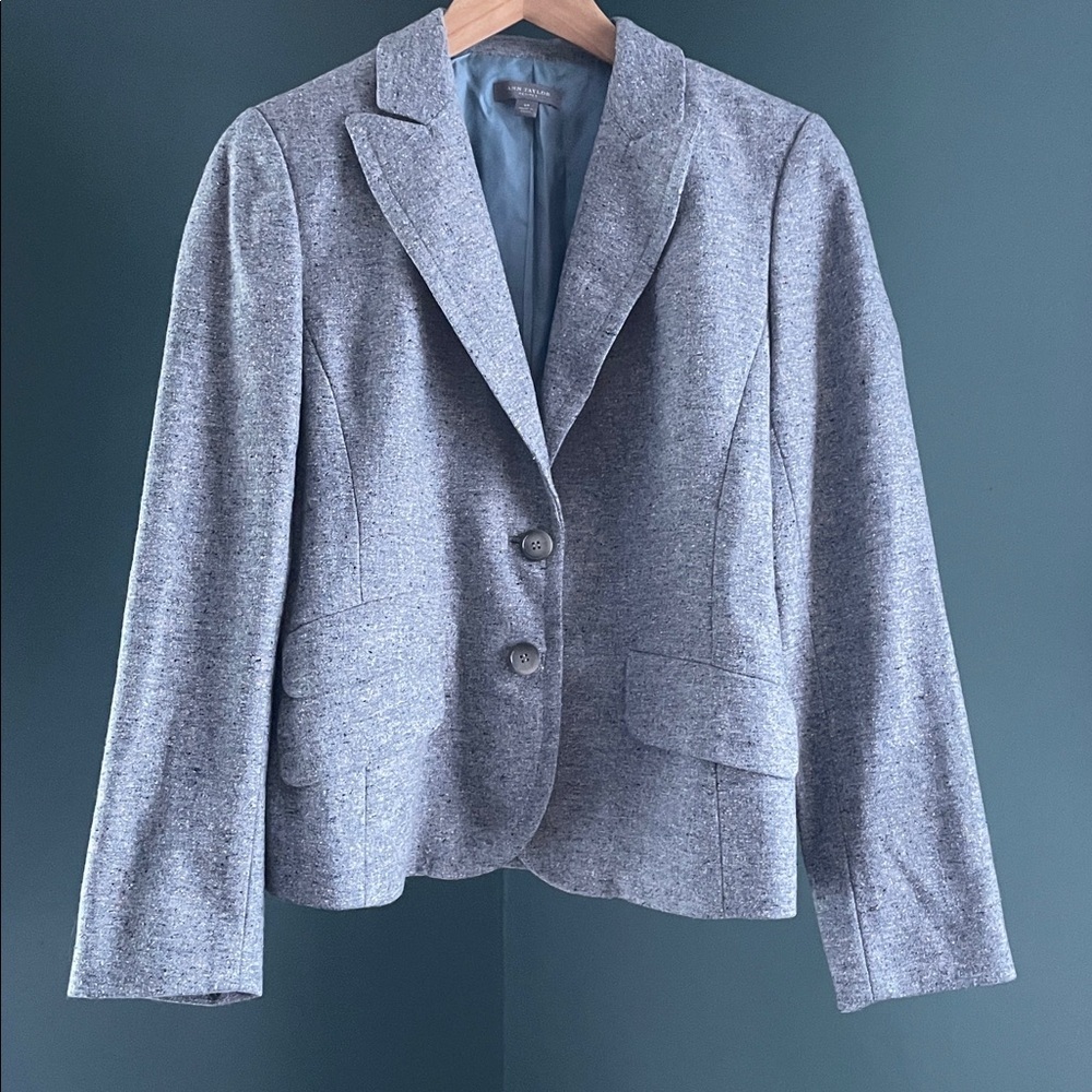 Ann Taylor Heathered Blue Blazer